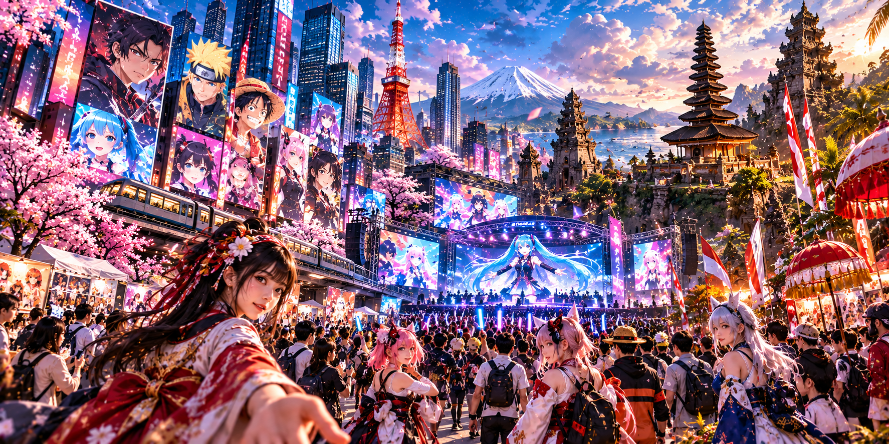 Dari Tokyo Ke Nusantara: Perjalanan Anime Di Indonesia dengan visual Tokyo